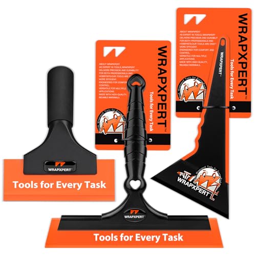 WRAPXPERT Window Tint Tools Kit 3-Step Professional Window Tint Squeegee Set for Windshield & Rear Glass Tinting Squeegee for Car Window Film Installation Fast Water Removal and Bubble-Free Finish