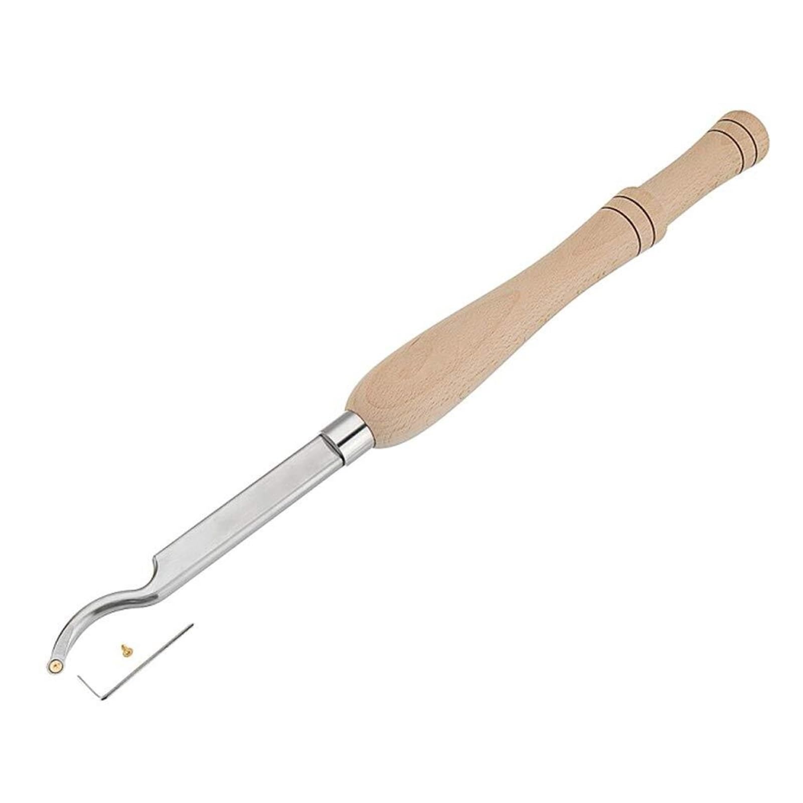 Utensili per tornitura del Legno con Punta in Metallo Duro, scalpello per tornio con Inserto in Metallo Duro Rotondo, Raschietto per sgorbia per hobbisti del Legno,，T2