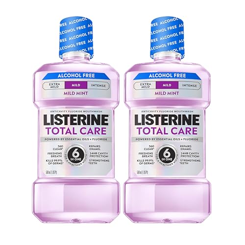 Listerine Mouthwash Total Care Mild Mint Anticavity Treatment for Adults Kills 99.9% of Bad Breath...