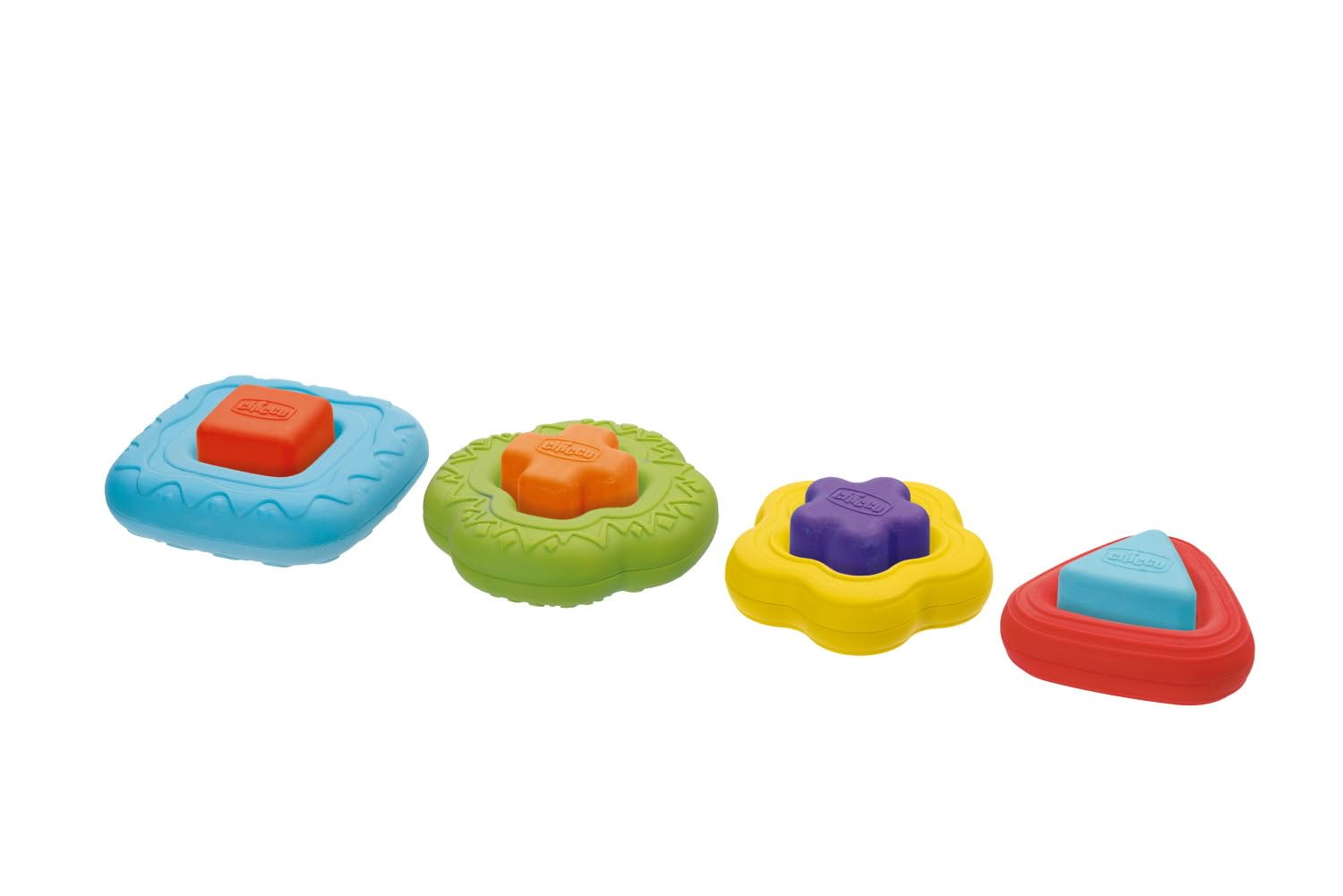 Chicco Torre Anelli 2in1 Gioco Impilabile, Centro attività, Gioco Forme Incastri e Texture Differenti, Sviluppo Manualità e Coordinazione, Regalo Bambino, 6-36 Mesi