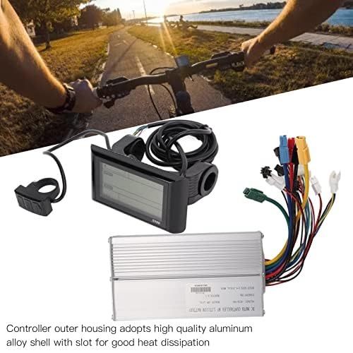 Naprawa kontrolera skutera, BTFWM Zestaw do konwersji silnika rowerowego Panel LCD, do silnika rowerowego 1000 W, 36 V/48 V 30 A, sterownik fali prostokątnej, wspomaganie prędkości, akcesoria rowerowe