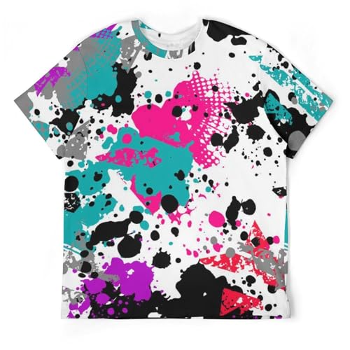 Tshirt Col Rond Homme Ne Se Déforme Pas Éclats De Couleur - 3
