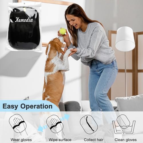 Image of Pet Hair Removal Glove, Reusable Electrostatic Cats & Dogs Hair Removal Tool for Couch, Furniture, Carpet, Car Seat, Clothes 1PCS