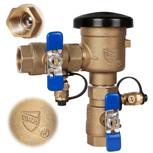 UPC Certified1 Brass Pressure Vacuum Breaker Max 400PSI Sprinkler Backflow Preventer for Non-Potable Systems Like Irrigation & Industry