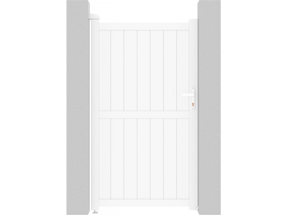 Habitat et Jardin Gartentor aus Aluminium Lola - 101,2 x 180,9 cm - Weiß