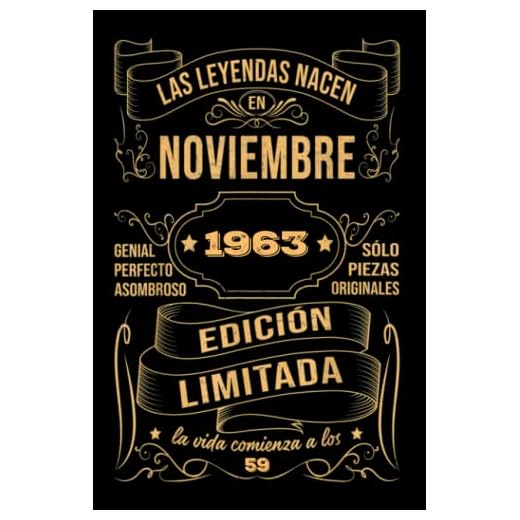 Cumpleaños Vintage Leyendas Nacen en Noviembre 1963: Regalo de 59 cumpleaños para mujeres y hombres, regalo de 59 cumpleaños para él/ella, Cuaderno Diario | regalos de noviembre