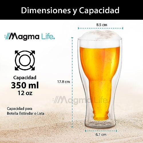 Lista de Vasos cerveceros los 10 mejores. 14 vasos cerveceros marca MAGMALIFE (2)