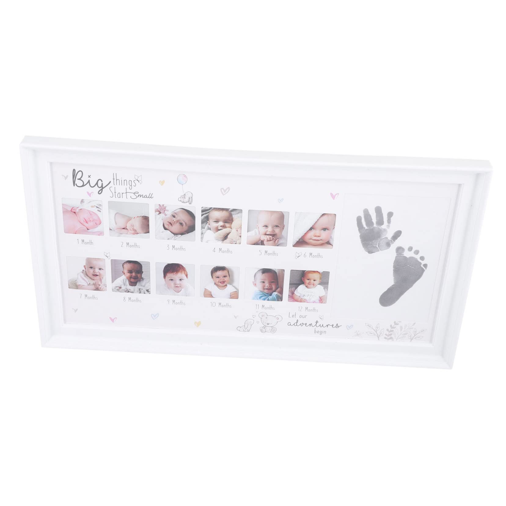 HEMOTON Cornice Portafoto Per Neonati Per Baby Shower Per Il Primo Anno Di Vita Del