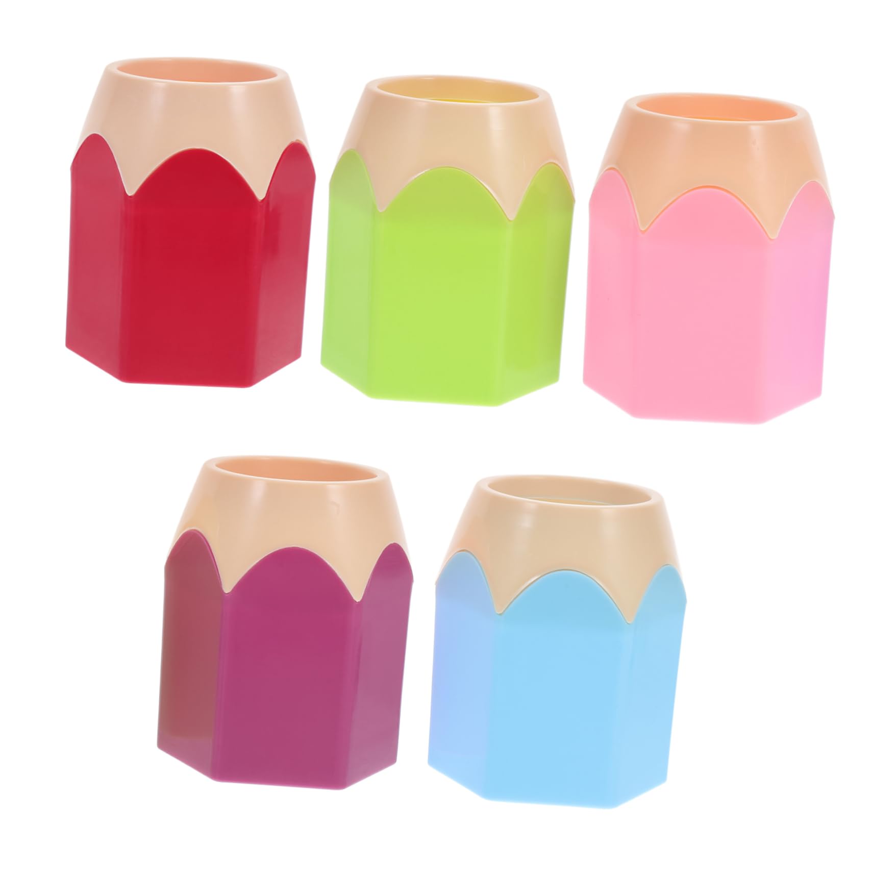 Sewroro 15 Stück Teiliges Stiftehalter Bunte Pencil Organizer aus Bruchfestem Großer Stauraum für Kosmetikpinsel Eyeliner Schreibwaren als Schreibtisch Aufbewahrung für Schüler und Büro