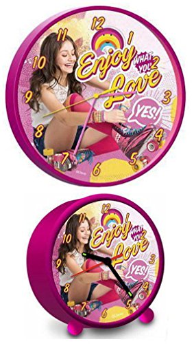 Horloge murale Soy Luna de je suis lune, Ronde, Rose, Taille unique, Chambre d'enfant