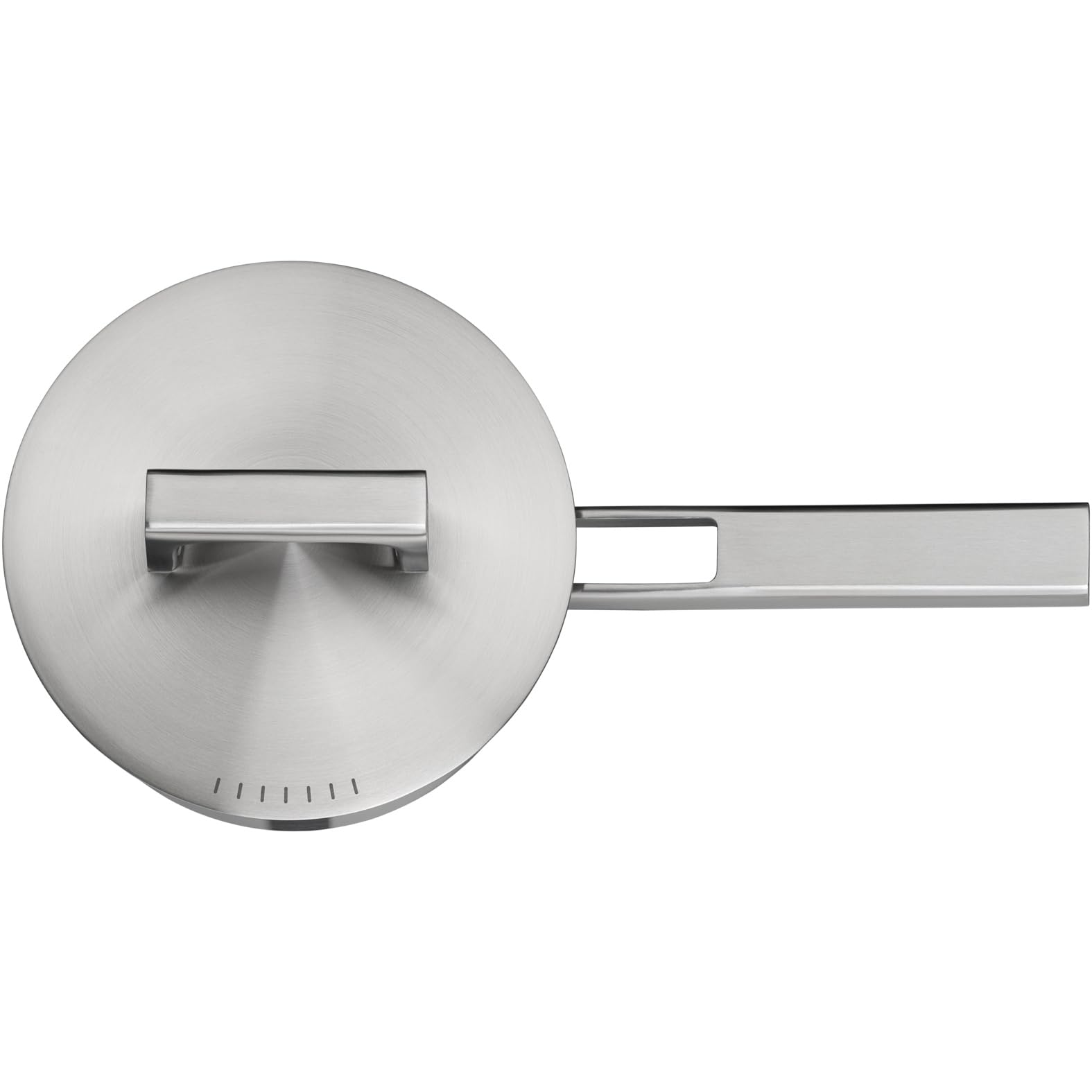 WMF Ultimate Cool Stielkasserolle 16cm mit Deckel, Kochtopf klein 1,4l, Milchtopf Induktion, Cromargan Edelstahl matt, unbeschichtet, Induktions Topf mit Innenskalierung, spülmaschinengeeignet