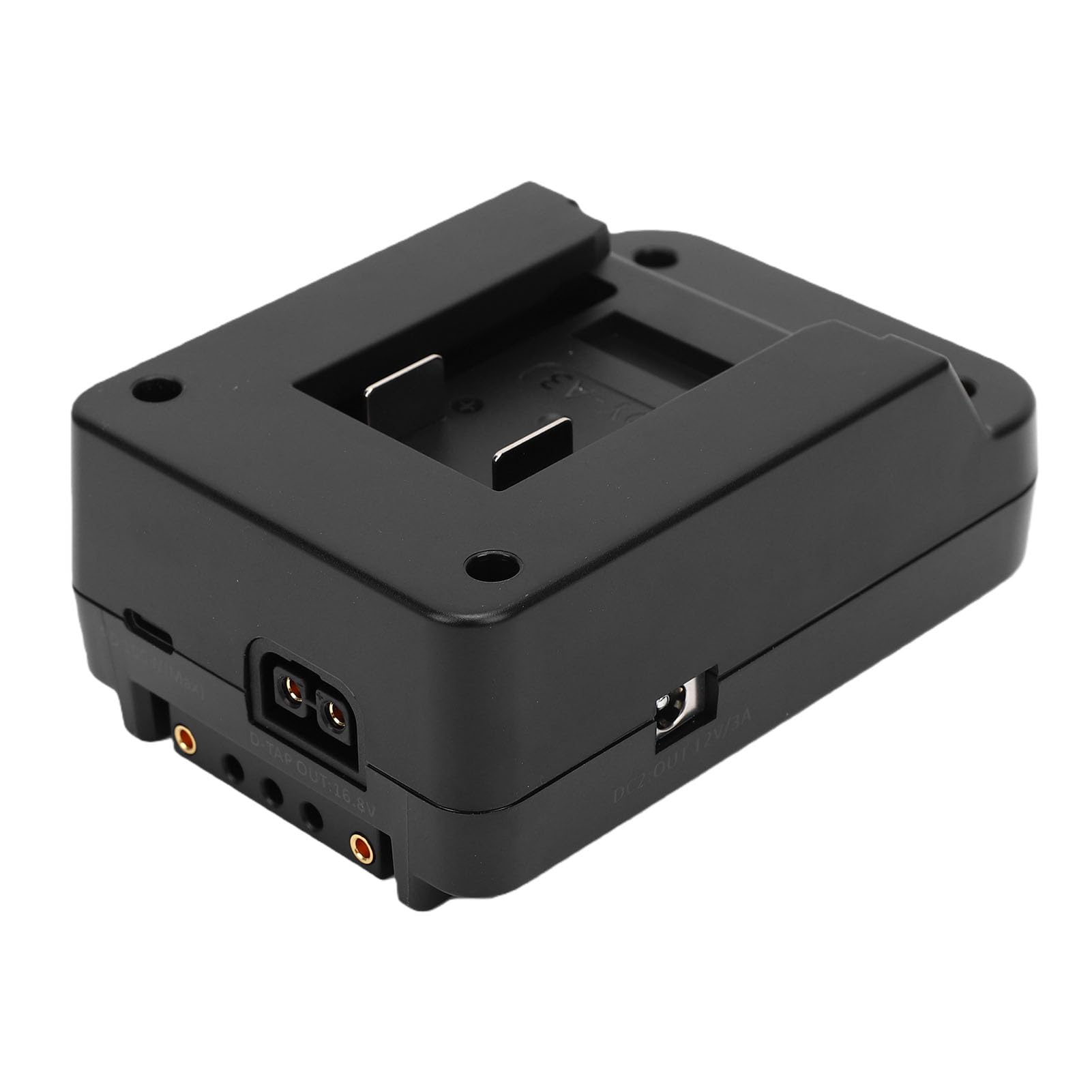 Jiawu Adaptador de Batería de Montaje en V, Convertidor de Potencia Multipuerto de 100 W para Profesionales en Movimiento, ABS, 1 Unidad