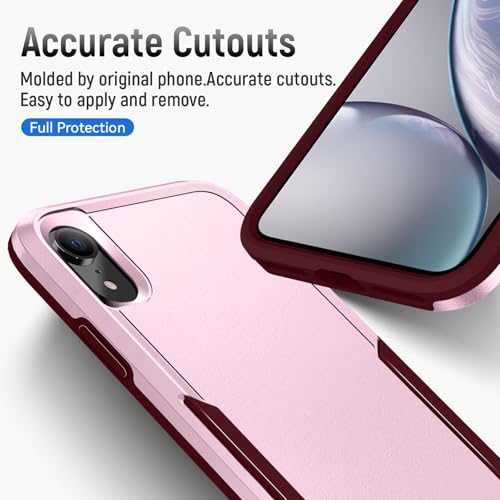 IXJYLCPC for iPhone XR Phone Case with Screen Protection: Heavy Duty Protective Shockproof and Scratch Proof Cell Phone case for iPhone XR-Pink - image 5