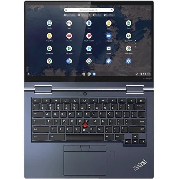 Image of Lenovo ThinkPad C13 Yoga Gen 1 20UX001YUS 13.3 inch Touchscreen 2 in 1 Chromebook - Full HD - 1920 x 1080 - AMD Ryzen 3 3250C Dual-core (2 Core) 2.60 GHz - 4 GB RAM - 128 GB SSD - Abyss Blue