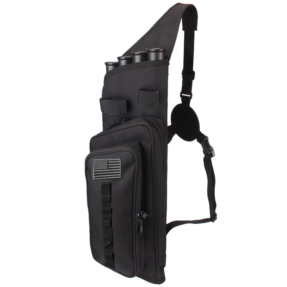 KRATARC Krayney Multi-function 4-Tubes Back Arrow Quiver Shoulder Hanged Target Shooting Archery Quiver for Arrows Takedown Bow