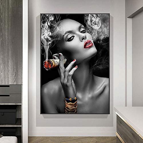 Affiche art moderne femme sexy sur toile premium 70x100 cm