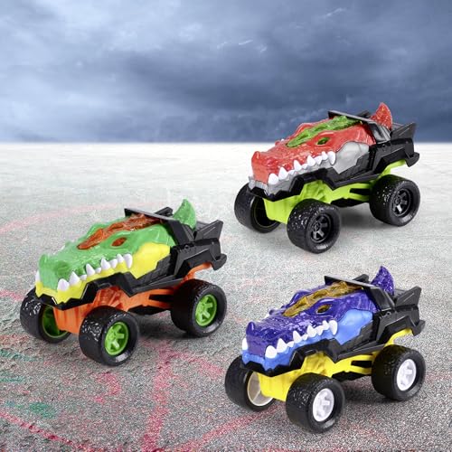 Dickie Toys - Metal Monster Gator Auto (15 cm) - Krokodil-Monstertruck ab 3 Jahre, Spielzeugauto für Kinder mit Rückzug, Federung & Gummireifen (3-Fach Sortiert, zufällige Auswahl)