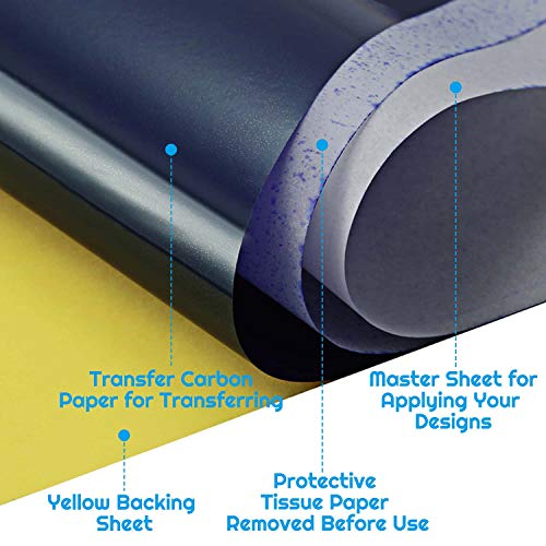 38 Sheets Tattoo Transfer Paper, Stencil Paper for Tattooing, 8 1/4" x 11 3/4" - Image 3