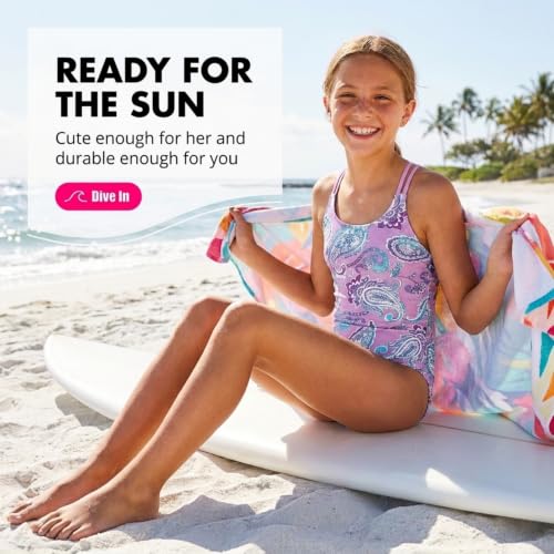 Image of Kanu Surf Girls' Reese UPF 50 Beach Sport Criss-Cross One Piece Swimsuit