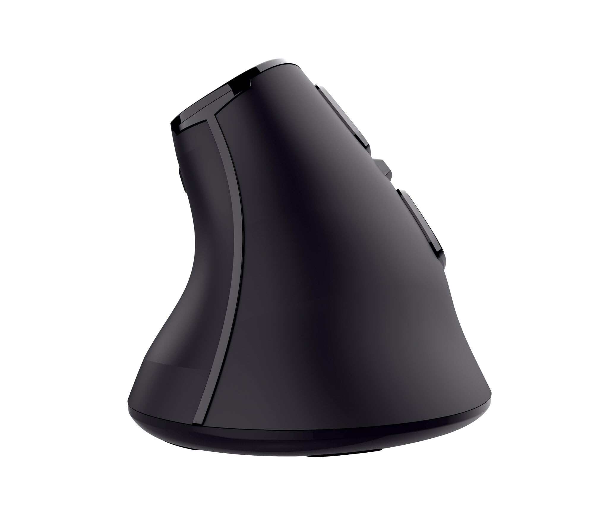 Trust Voxx Mouse Verticale Wireless Ricaricabile Bluetooth o 2.4 GHz, Mouse Ergonomico Senza Filo Programmabile, 9 Pulsanti, Display LED, 1200-2400 DPI, Mac PC Macbook Laptop Chromebook - Nero