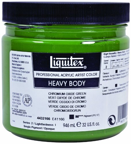 Image of Liquitex Professional Heavy Body Acrylic Paint 32-oz jar, Chromium Oxide Green