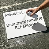 Wiederverwendbare Schablone PVC personalisiert Wunschtext Logo Buchstaben