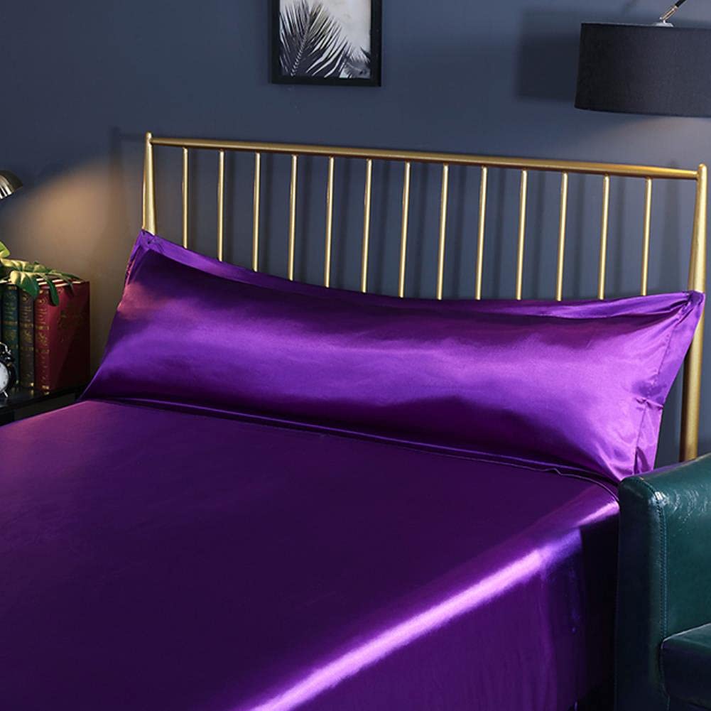 Taie d'oreiller satin simulation soie 48x150cm multicolore pour grand oreiller