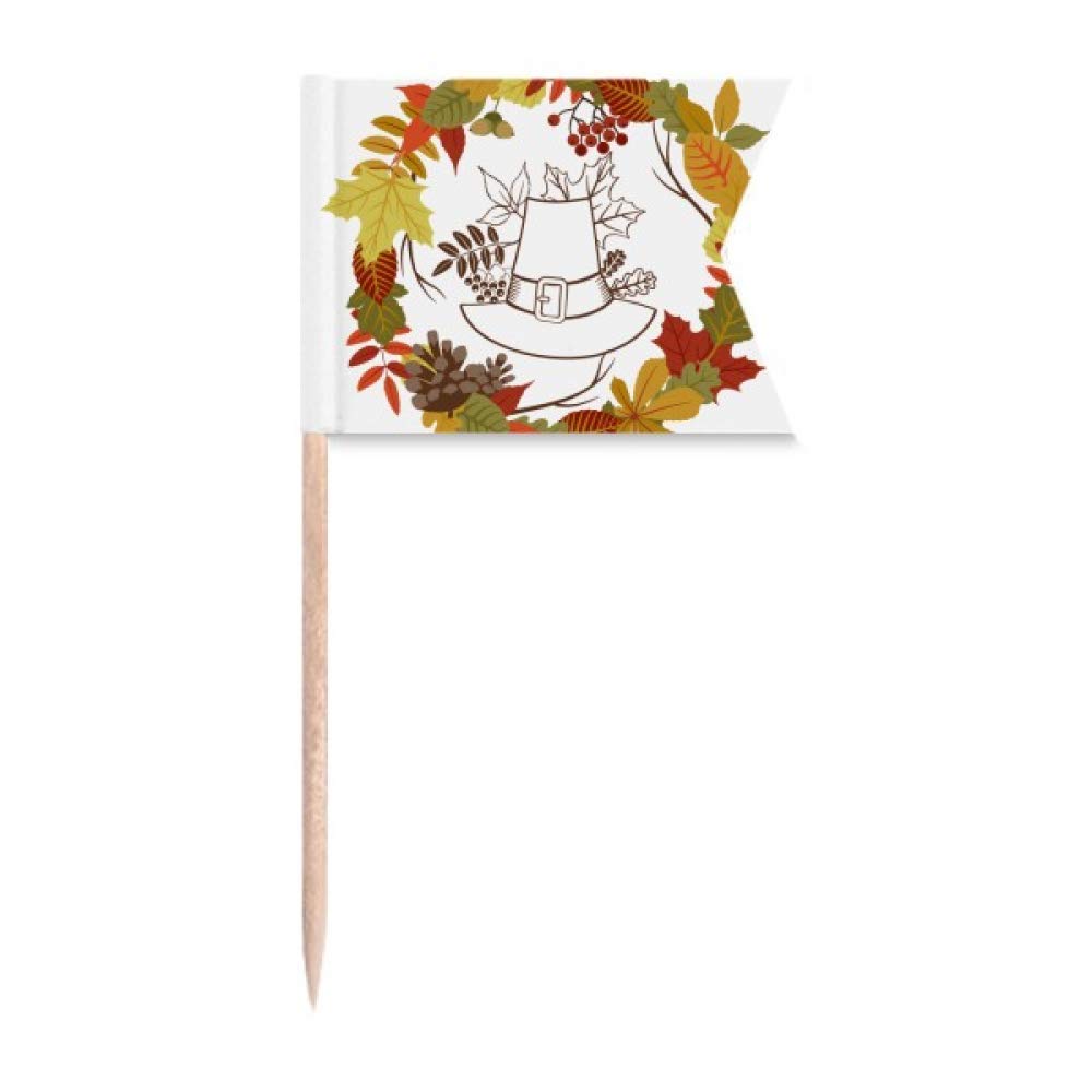 Garland marquage de drapeaux gâteau fête feuilles topper décoration