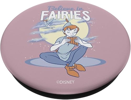 Miniatura 2 de Disney Peter Pan Night Sky Believe In Fairies Portrait PopSockets - Agarre y soporte para teléfonos y tabletas, Negro