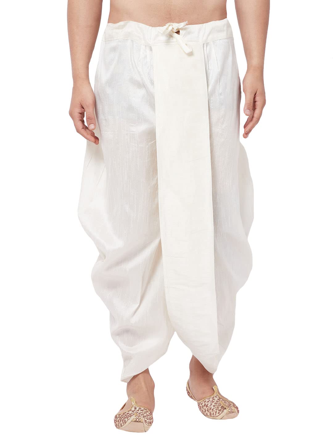 Mens Cotton Silk Dhoti (Black_VASMDTBL)