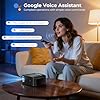 GOODEE 4K Mini Smart Projector with WiFi and Bluetooth - 【Official Licensed Google TV】 Compatible with Netflix/YouTube/Prime Video/Dolby Audio/Auto Focus, Portable Movie Projectors for Outdoor/Indoor