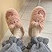 ZKRZ Mignon Rose Coeur Timide Ours Pantoufles pour Femmes Mode Kawaii Moelleux Hiver Chaud Pantoufle Femme Dessin Animé Maison Pantoufles,Rose,40-41