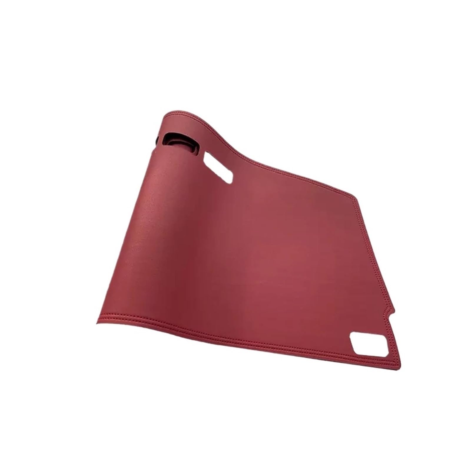Tapis Tableau Bord intérieur Voiture Tapis Tableau Bord en Cuir PU Pare-Soleil Anti-UV pour Mercedes pour Benz GLC X254 C254 400e 2023-2025(Tout Rouge,LHD)