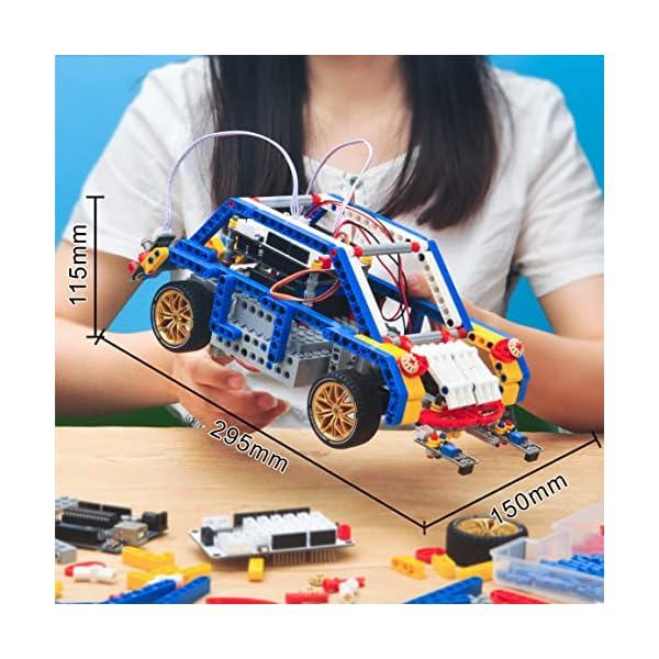OSOYOO Model-T Building Block Robot Car Kit for Arduino Stem Educational Robotic Programming Project with App Remote… - Imagen 6