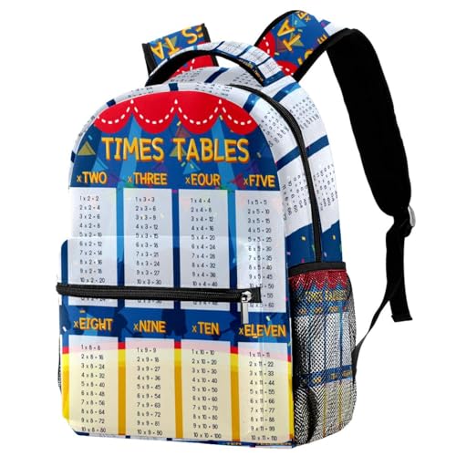 Sac de voyage décontracté multicolore avec les tables de temps intégrées