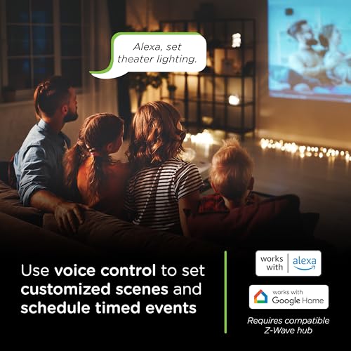 Image of Enbrighten Z-Wave Fan Control Switch, Paddle, White & Light Almond, 1 Pack | Line /Load Swapping, Adjust Fan Speed, Interchangeable Paddles, Hub Required, Works with Alexa & Google Home