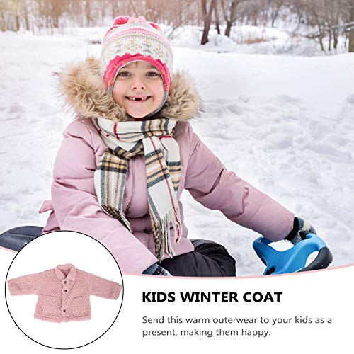 KESYOO Casaco Feminino de Inverno Manga Comprida Lapela de Botão para Cima Casaco de Lã de Cordeiro