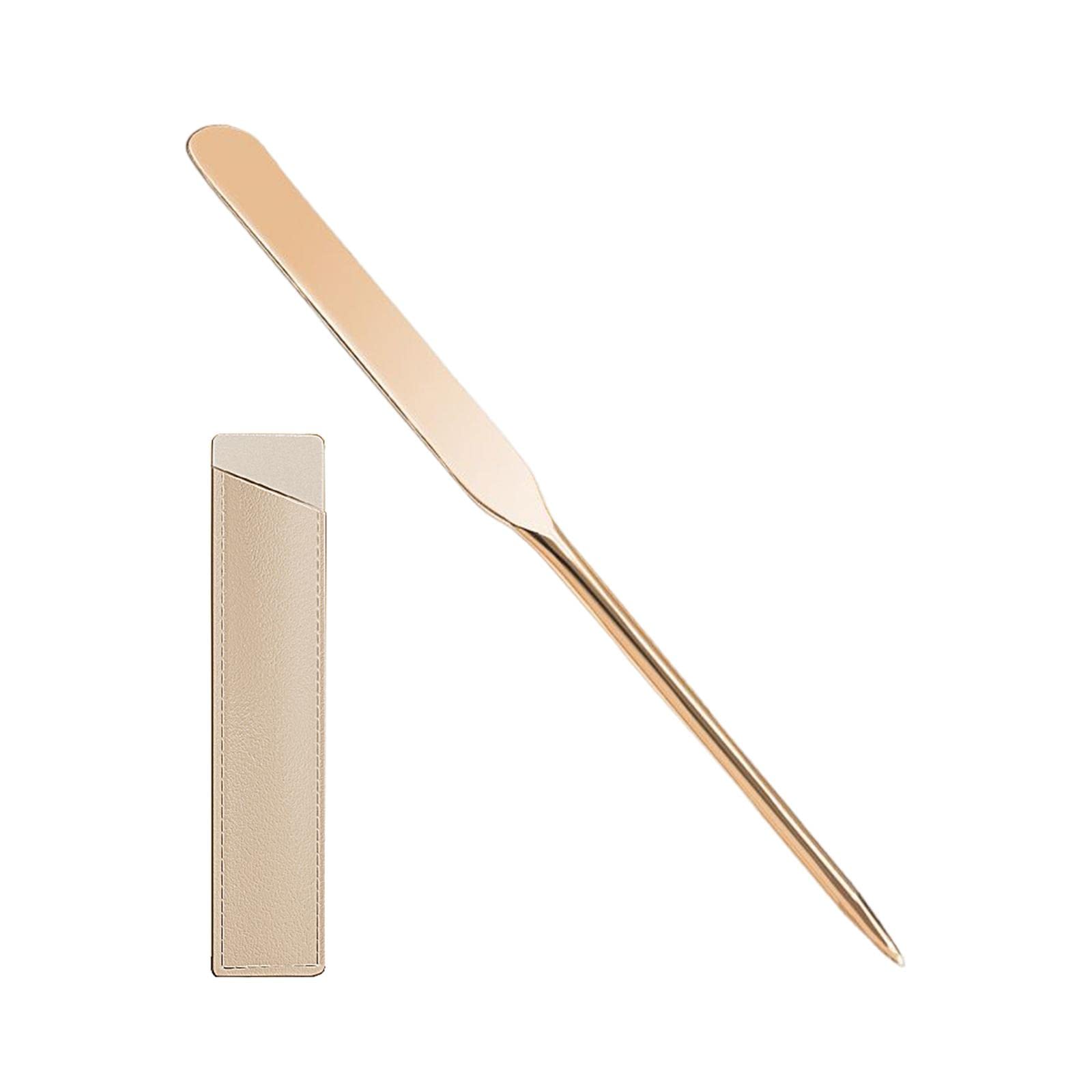 FASHIONMYDAY Fashion My Day® Makeup Spatulas for Girls Women for Palette Mixing and Sampling Foundation Aureate with Case | Nail Art Accessories-image-5