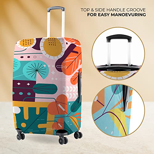 Image of Nasher Miles Polyester 65 (24 Inch) Medium Protective Luggage Cover - Summer Design