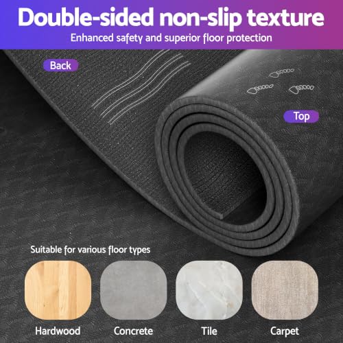 Double-sided non-slip texture suitable for hardwood, concrete, tile and carpet