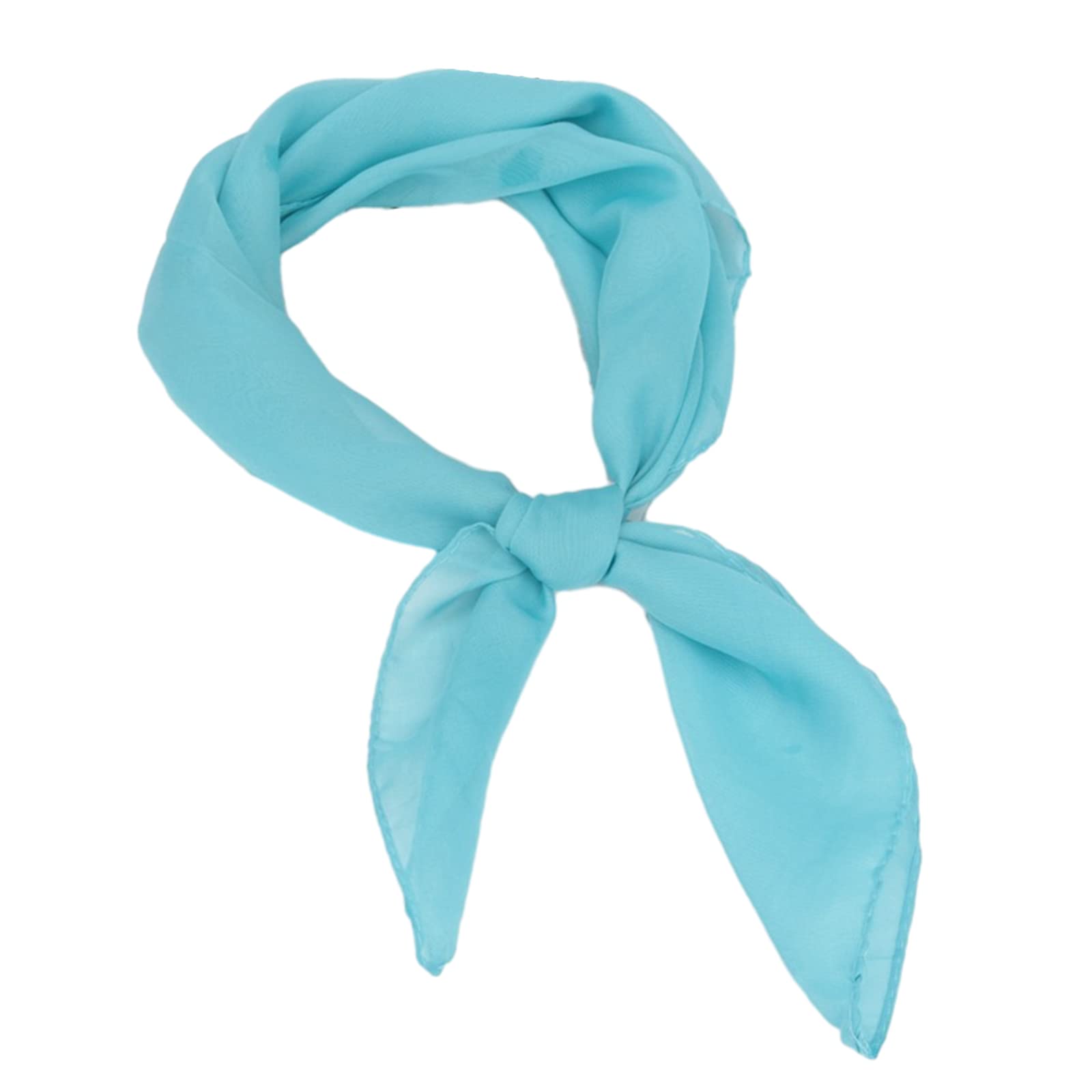 Yazhuq 1950s Scarf Square Ribbon Neck Scarf Square Handkerchief Retro Hair Tie for Women 50s Sheer HeadScarf