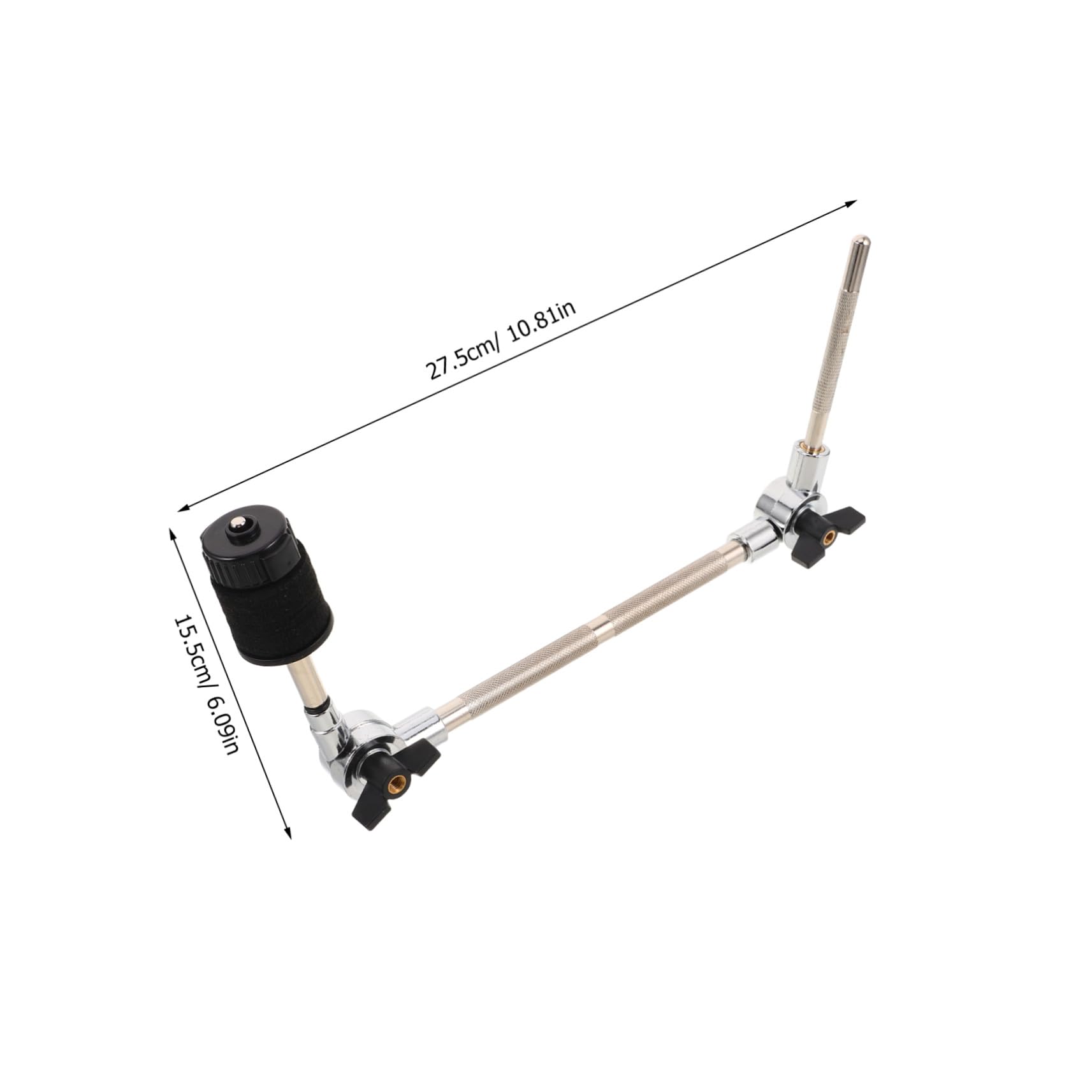 Extensión para Hardware de Batería Soporte de Brazo para Platillo Multiángulo Montaje Rack para Percusión Accesorio Compacto y Resistente para Splash Cymbal y Cowbell Compatible