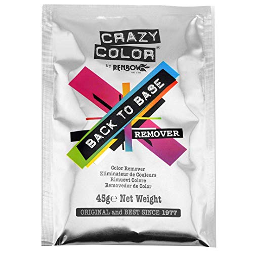 Crazy Color Back to Base Hair Color Remover-1 Packet-Gentle Hair Dye Remover with Kaolin Clay for All Artificial Hair Colors and Semi-Permanent Shades -30- Minute Easy Hair Dye Removal Powder 45 gms