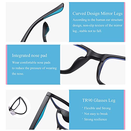 Image of SooGree Blue Light Glasses for Kids Blue Light Blocking Glasses for Teen Boys Girls,Computer Screen Gaming TV Phone