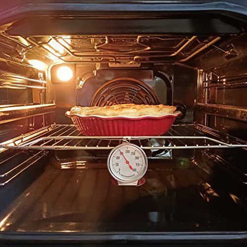Foto von Backofen-Thermometer mit Großem Ziffernblatt, Backofen-Thermometer mit Stand-Up-Zifferblatt aus Edelstahl, Großes Messgerät, Backzubehör, Küchen-Backofen-Thermometer für Grillofen, Grill