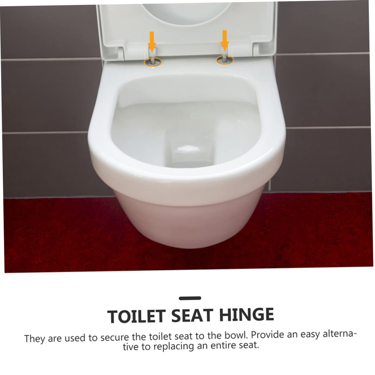 Set 2 Bulloni e Viti Fissaggio Sedile Wc, Raccordi a Sgancio Rapido per Cerniere Superiori, Compatibili Sedili Standard in Legno, Resina e Plastica, Accessori Riparazione Toilette