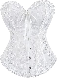 Corset Tops for Women,Lace Bustier Corset Lingerie top,Renaissance Overbust Corset Push Up Bodysuit