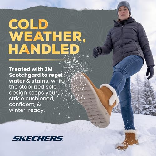 Skechers Skechers Women's On-the-go Go Walk Joy - Bundle Up Boot, Chestnut, 11