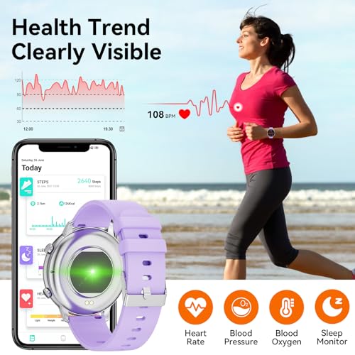 Hwagol Smart Watch (Answer/Make Calls), 1.39" Fitness Tracker, Smartwatch Heart Rate/Sleep Monitor/Pedometer/Calories, 140+ Sports Modes, Waterproof Women's Men's Fitness Watch for Android iOS - Image 6