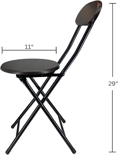 Miniatura 2 de MOON FLOWER Silla plegable portátil con respaldo y asiento de madera  Ideal para picnic, viajes de campamento o eventos al aire libre